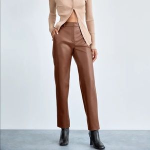 Babaton Command Leather Pant sz0 brown